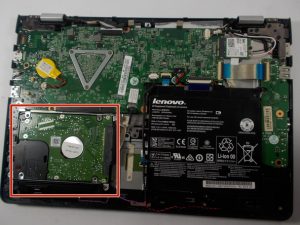 راهنمای تعویض هارد دیسک Lenovo Flex 3-1120